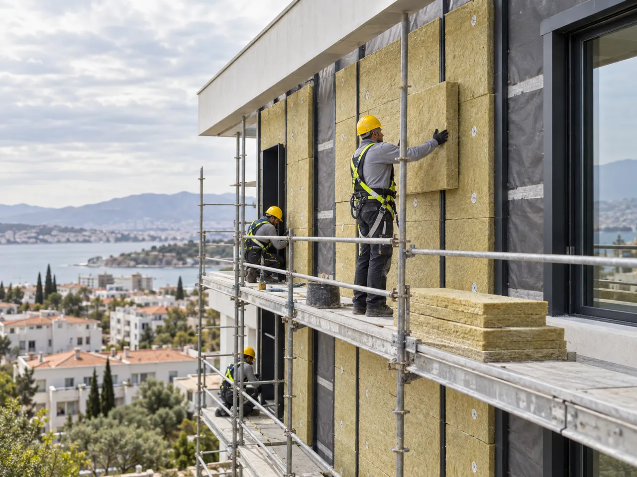 Temsili dış cephe ısı yalıtımı uygulaması