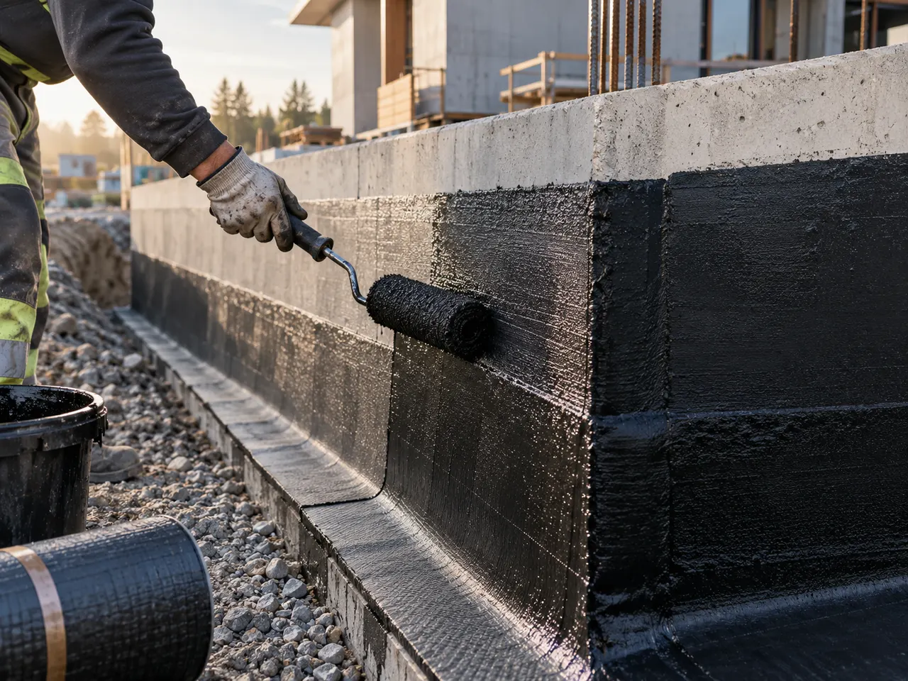 Temsili temel ve perde beton su yalıtımı uygulaması